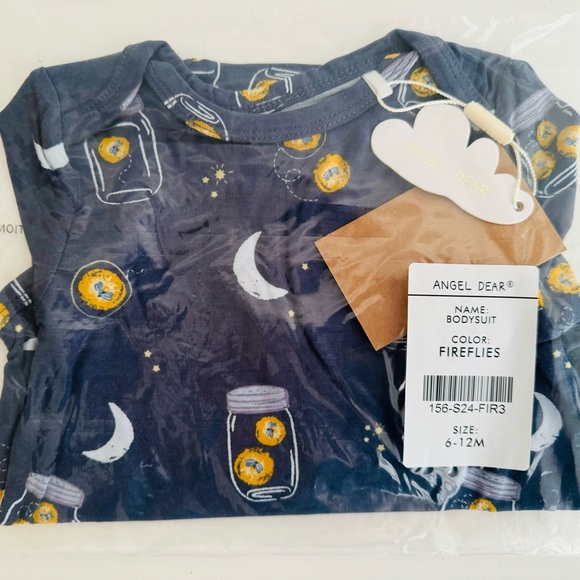 Angel Dear Bodysuit, Fireflies, Size 6-12 Months NWT - Picture 4 of 5